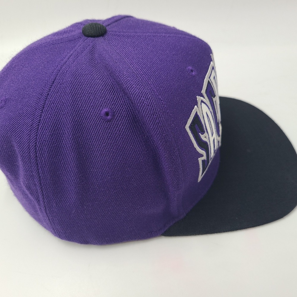 Sacramento Kings Hat Snapback‎ Mitchell & Ness Purple Black NBA Wool Blend Men - Picture 6 of 12